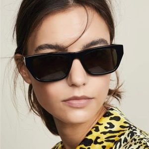 KREWE “Tulsa” sunglasses in black with dark tortoise inside.